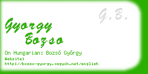 gyorgy bozso business card